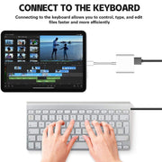 8 Pin To USB2.0+8 Pin Interface OTG Sdapter, Support IOS System(Upgrade)