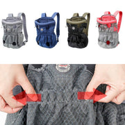 Doglemi Pet Outing Backpack Dog Shoulder Chest Bag Breathable Mesh Dog Cat Bag, Size:L(Blue)