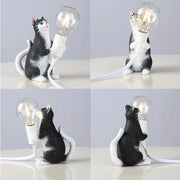 Cat Light Animal Table Lamp Mini Night Light, Power Plug:EU Plug(Holding Baby)