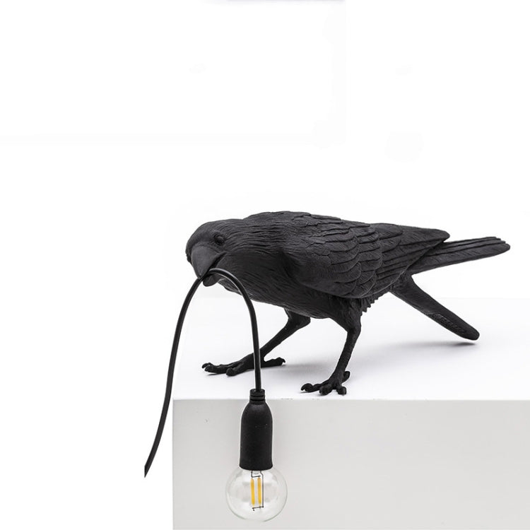 E12 LED Lucky Bird Wall Lamp Table Lamp For Bedroom, Style:Standing Table Lamp, Plug:US Plug(Black)