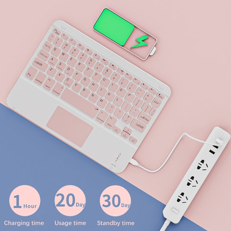 Universal Ultra-Thin Portable Bluetooth Keyboard and Mouse Set For Tablet Phones, Size:7 inch(Black Keyboard + Black Mouse)
