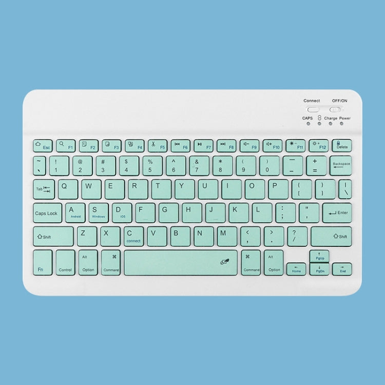 Universal Ultra-Thin Portable Bluetooth Keyboard and Mouse Set For Tablet Phones, Size:10 inch(Green Keyboard)