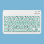 Universal Ultra-Thin Portable Bluetooth Keyboard and Mouse Set For Tablet Phones, Size:10 inch(Green Keyboard)