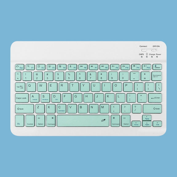 Universal Ultra-Thin Portable Bluetooth Keyboard and Mouse Set For Tablet Phones, Size:10 inch(Green Keyboard)