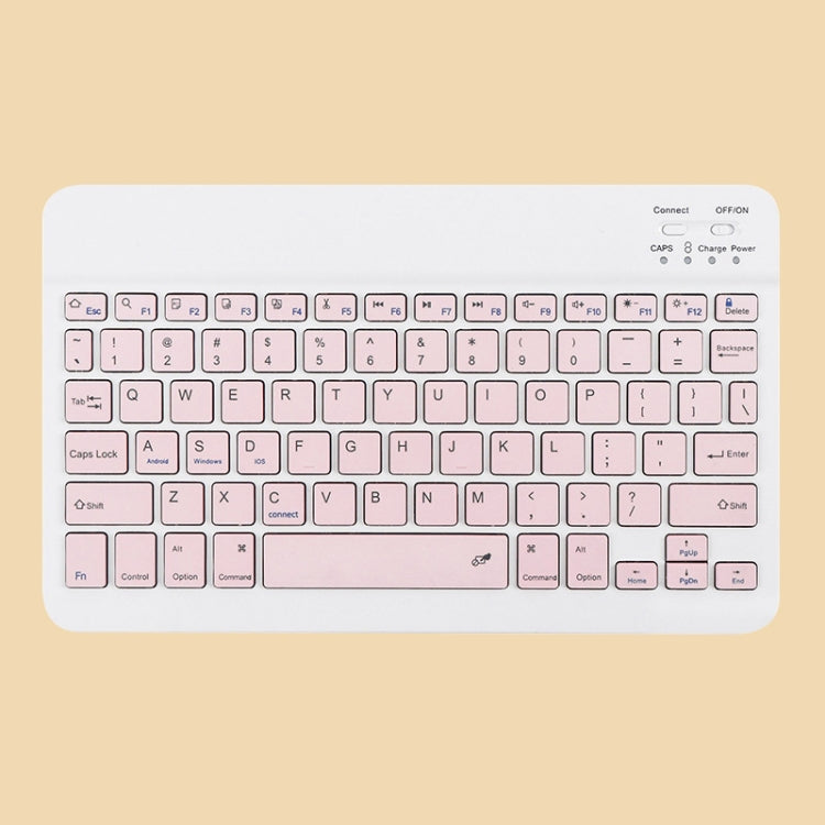 Universal Ultra-Thin Portable Bluetooth Keyboard and Mouse Set For Tablet Phones, Size:10 inch(Pink Keyboard)