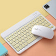 Universal Ultra-Thin Portable Bluetooth Keyboard and Mouse Set For Tablet Phones, Size:10 inch(Yellow Keyboard + Yellow mouse) - free shipping - PMC TechLife - Order now!