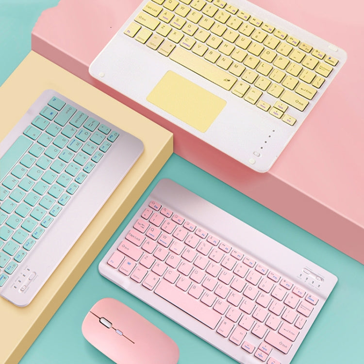 Universal Ultra-Thin Portable Bluetooth Keyboard and Mouse Set For Tablet Phones, Size:10 inch(Yellow Beyboard)
