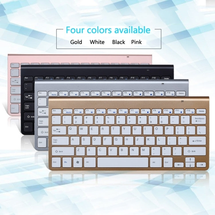 USB External Notebook Desktop Computer Universal Mini Wireless Keyboard Mouse, Style:Keyboard(Rose Gold)