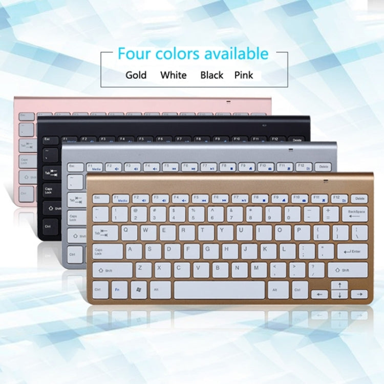 USB External Notebook Desktop Computer Universal Mini Wireless Keyboard Mouse, Style:Keyboard and Mouse Set(Rose Gold)