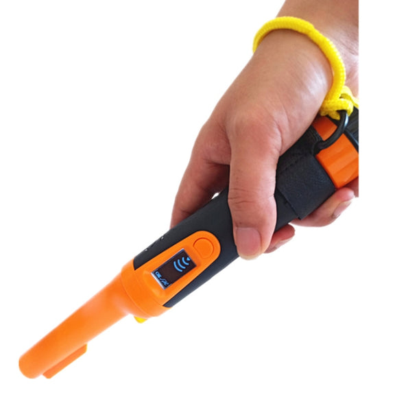 HS-10 Handheld Water-resistant Metal Detector LCD Display Metal Positioning Rod(Orange)