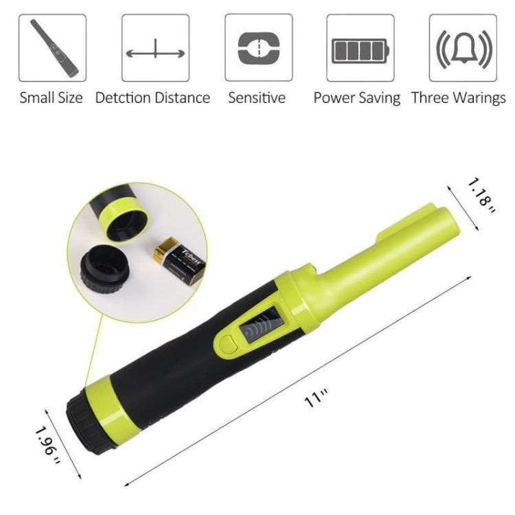 HS-10 Handheld Water-resistant Metal Detector LCD Display Metal Positioning Rod(Orange)