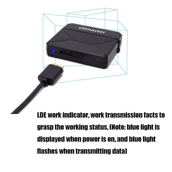 Olmaster External Notebook Hard Drive Adapter Cable Easy Drive Cable USB3.0 to SATA Converter, Style:Hard Disk + Type-C Adapter, Size:2.5 Inch