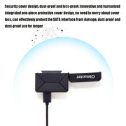 Olmaster External Notebook Hard Drive Adapter Cable Easy Drive Cable USB3.0 to SATA Converter, Style:Hard Disk + Type-C Adapter, Size:2.5 Inch