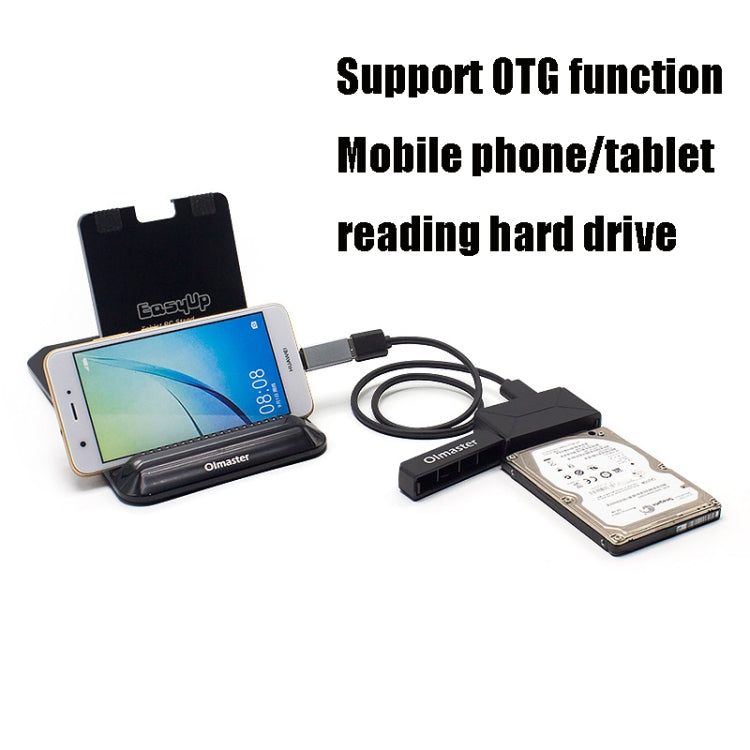 Olmaster External Notebook Hard Drive Adapter Cable Easy Drive Cable USB3.0 to SATA Converter, Style:Hard Disk + Type-C Adapter, Size:2.5 Inch