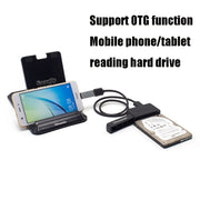 Olmaster External Notebook Hard Drive Adapter Cable Easy Drive Cable USB3.0 to SATA Converter, Style:Hard Disk + Type-C Adapter, Size:2.5 Inch