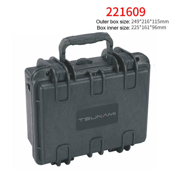 TSUNAMI Multifunctional Instrument Box Safety Protection Box Water-resistant Plastic Hardware Tool Box, Size:22x16x9cm