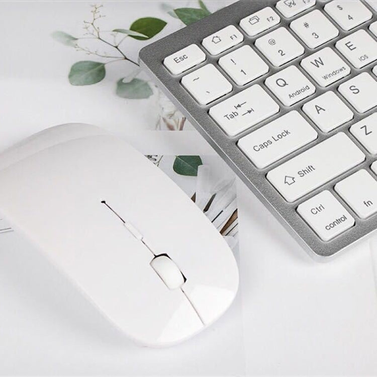 X5 Ultra-Thin Mini Wireless Keyboard + Wireless Mouse Set, Support Win / Android / IOS System(Silver)
