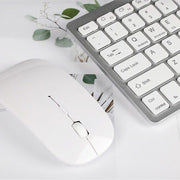 X5 Ultra-Thin Mini Wireless Keyboard + Wireless Mouse Set, Support Win / Android / IOS System(Silver)
