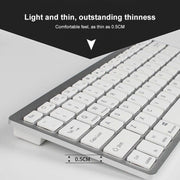 X5 Ultra-Thin Mini Wireless Keyboard + Wireless Mouse Set, Support Win / Android / IOS System(Black)