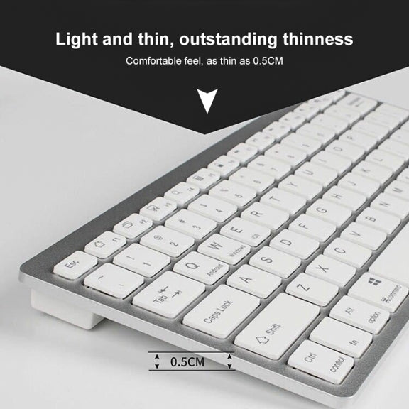 X5 Ultra-Thin Mini Wireless Keyboard + Wireless Mouse Set, Support Win / Android / IOS System(Black)