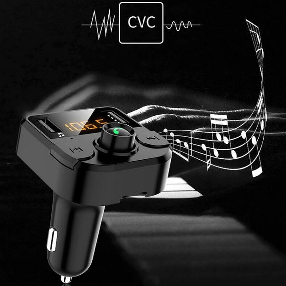 BT36B Car Bluetooth MP3 Music Player Car FM Transmitter Phone Hands-Free(Black Standard)