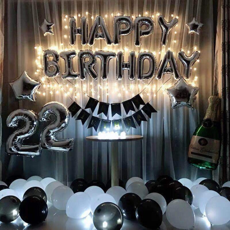 Birthday Party Layout Letter Aluminum Film Balloon Decoration Set(Style One)