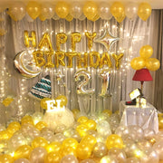 Birthday Party Layout Letter Aluminum Film Balloon Decoration Set(Style Three)