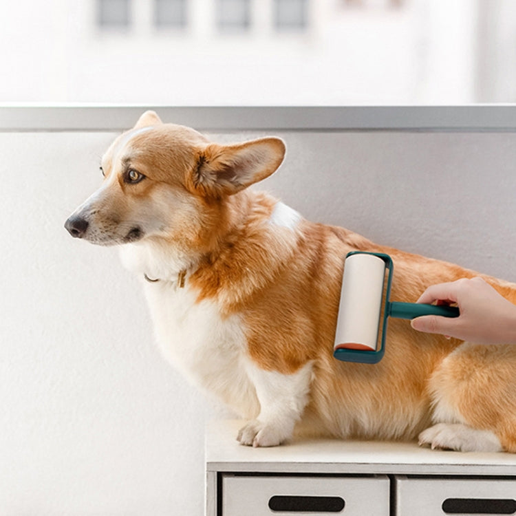 Household Square Color Contrast Roller Pet Clothes Sticking Device(Green)