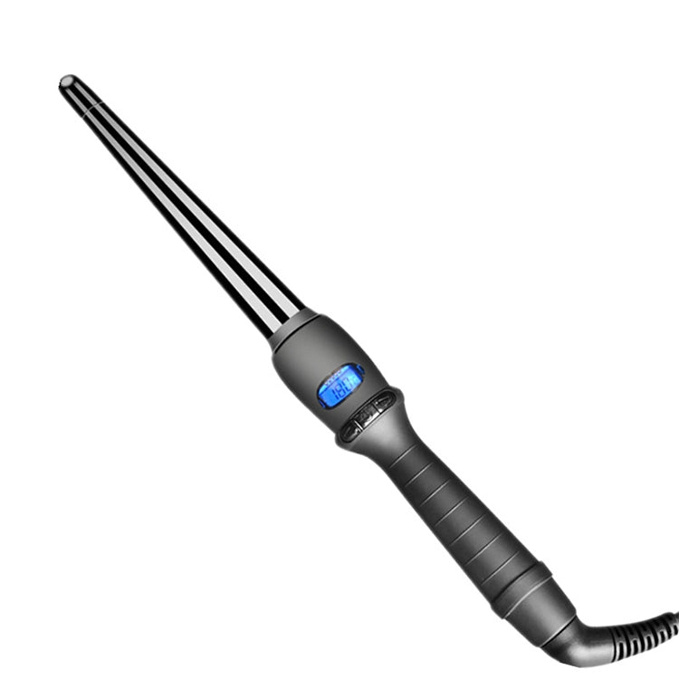 LCD Conical Curling Iron Single Tube Ceramic Glaze Pear Flower Cone, Size:25mm EU