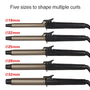 Nano Titanium Hair Curler with LED Digital Temperature Display, Size: 19mm, US Plug