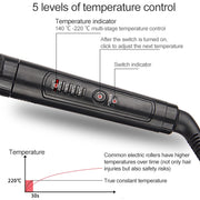 Nano Titanium Hair Curler with LED Digital Temperature Display, Size: 19mm, US Plug
