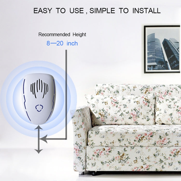 DC-9015 Household Energy-saving Multi-function Variable Frequency Ultrasonic Electronic Mouse and Mosquito Repellent, Style:EU Plug(Black)
