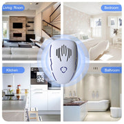 DC-9015 Household Energy-saving Multi-function Variable Frequency Ultrasonic Electronic Mouse and Mosquito Repellent, Style:EU Plug(Black)