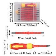 7 in 1 Bit Insulation Multipurpose Repair Tool Screwdriver Set(Red)