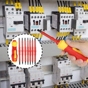 7 in 1 Bit Insulation Multipurpose Repair Tool Screwdriver Set(Red)