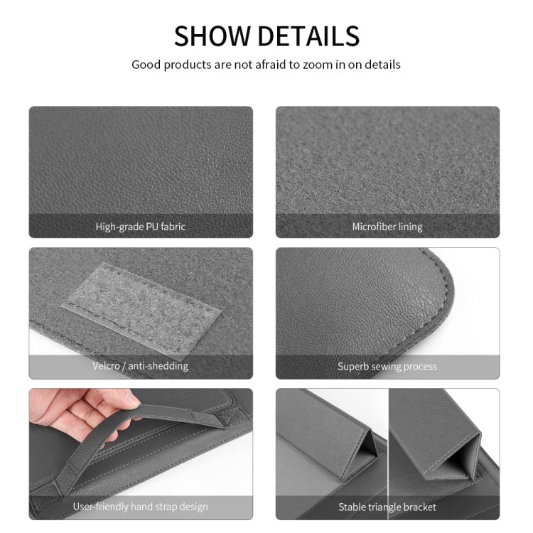A2 4 in 1 Computer Bracket Liner Bag Storage Bag, Size:13/14 inch(Brown)