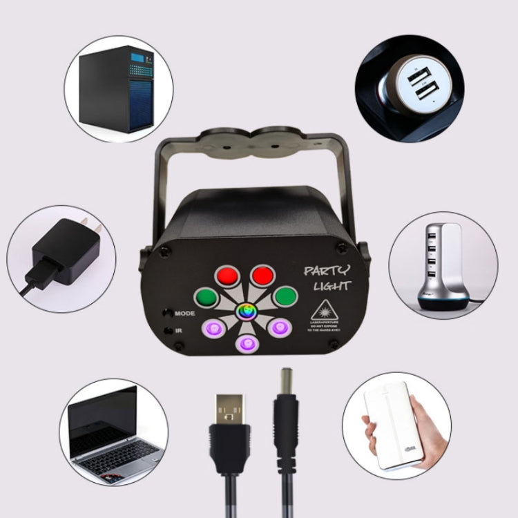 R90 8W UV Mini Laser Light Sound Control Induction Stage Atmosphere Light Bar KTV Laser Light, Specification: USB Plug-in