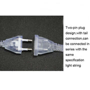 LED Inverted V Snowflake Five-Star Decorative Lights Christmas Water-resistant String Lights, EU Plug(Colorful Light)