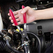 Straight Throat Tube Bundle Clamp Auto Repair Water Pipe Clamp Pliers(Plastic Handle Blister Card)