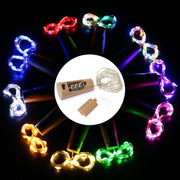10 PCS LED Wine Bottle Cork Copper Wire String Light IP44 Water-resistant Holiday Decoration Lamp, Style:2m 20LEDs(Blue Light)