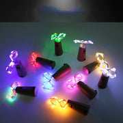 10 PCS LED Wine Bottle Cork Copper Wire String Light IP44 Water-resistant Holiday Decoration Lamp, Style:2m 20LEDs(Blue Light)