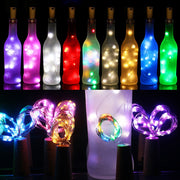 10 PCS LED Wine Bottle Cork Copper Wire String Light IP44 Water-resistant Holiday Decoration Lamp, Style:2m 20LEDs(Blue Light)