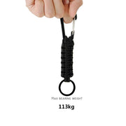Outdoor Multifunctional Nylon Umbrella Rope Carabiner Key Chain(Deep Blue)
