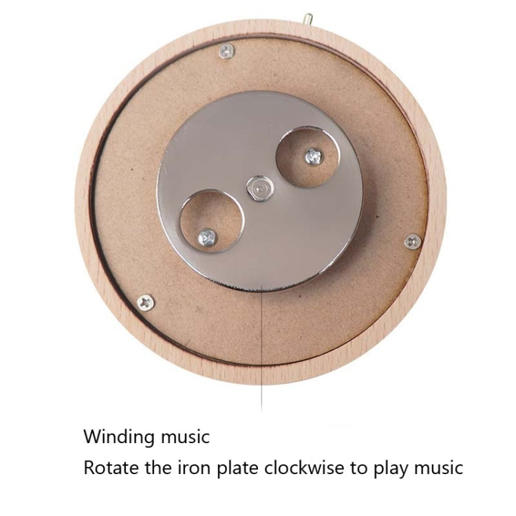 Girl Bedside Lamp Crystal Ball Wooden Base Music Box Charging Glow Rotating Night Light, Random Music(Carousel)