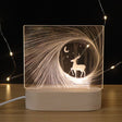 3D Atmosphere Decorative Light Acrylic Inner Carved LED Night Light Creative Girl Table Lamp(Deer) - Novelty Lighting by PMC TechLife | Online Shopping South Africa | PMC TechLife | Buy Now Pay Later Mobicred