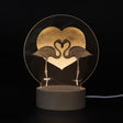 3D Atmosphere Decorative Light Acrylic Inner Carved LED Night Light Creative Girl Table Lamp(Flamingo) - Novelty Lighting by PMC TechLife | Online Shopping South Africa | PMC TechLife | Buy Now Pay Later Mobicred