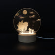 3D Atmosphere Decorative Light Acrylic Inner Carved LED Night Light Creative Girl Table Lamp(Tree Cat) - Novelty Lighting by PMC TechLife | Online Shopping South Africa | PMC TechLife | Buy Now Pay Later Mobicred