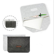 Portable Air Permeable Felt Sleeve Bag for MacBook Laptop, with Power Storage Bag, Size:12 inch(Black)