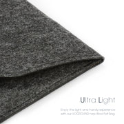 Portable Air Permeable Felt Sleeve Bag for MacBook Laptop, with Power Storage Bag, Size:13 inch(Grey)