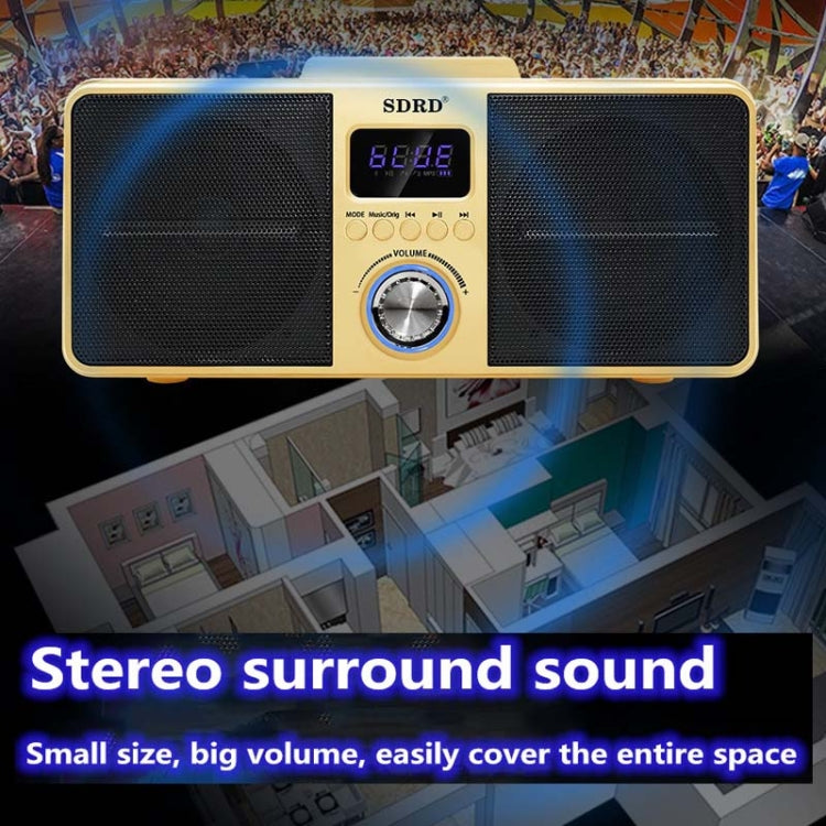 SDRD SD309 Wireless Microphone Bluetooth Audio All-In-One Machine(Golden)